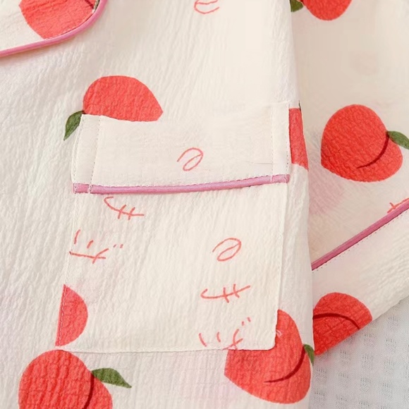 Peach Print Pajama Set - Picture 4 of 5